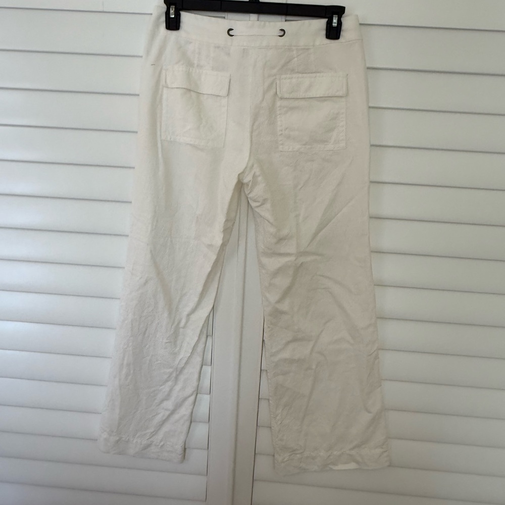 J. Crew Factory White Wide-Leg Trousers - Picture 5 of 13